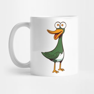 Silly Green Duck Art Mug